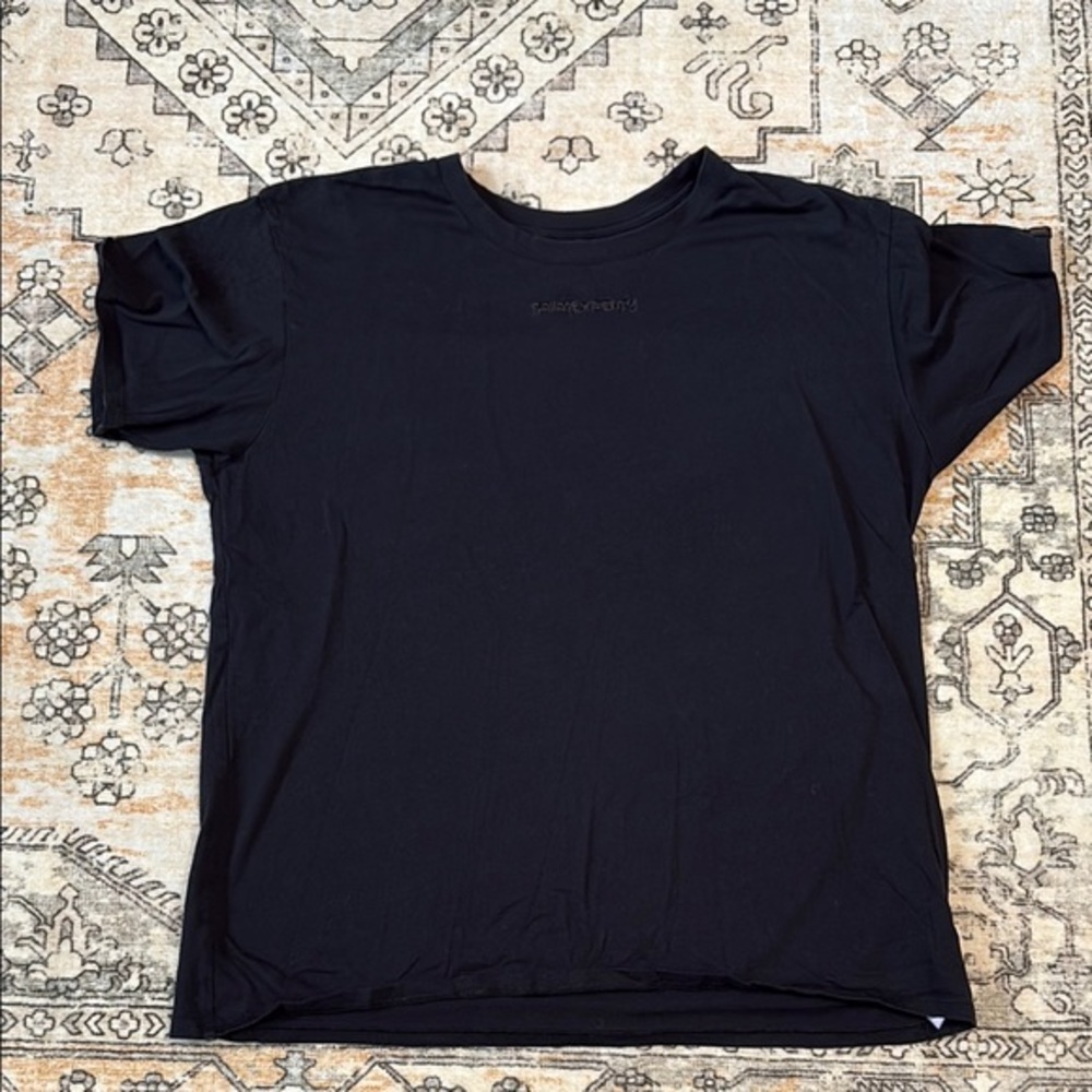 SAVAGE X FENTY by Rihana M Raised letter black basic t